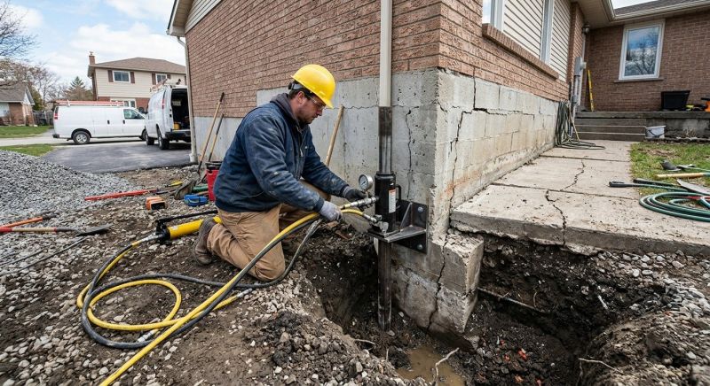 Sinking Foundation Repair in Canton, GA