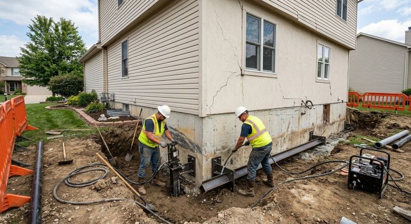 Sinking Foundation Repair in Forsyth County, GA