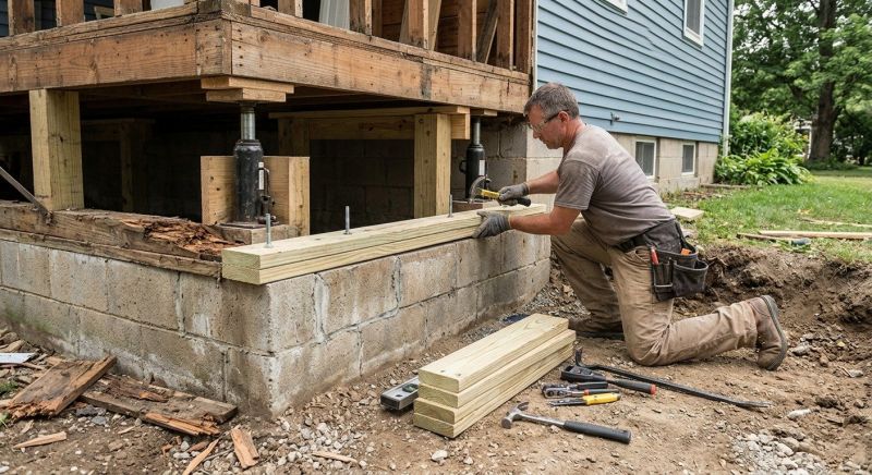Sinking Foundation Repair in Woodstock, GA